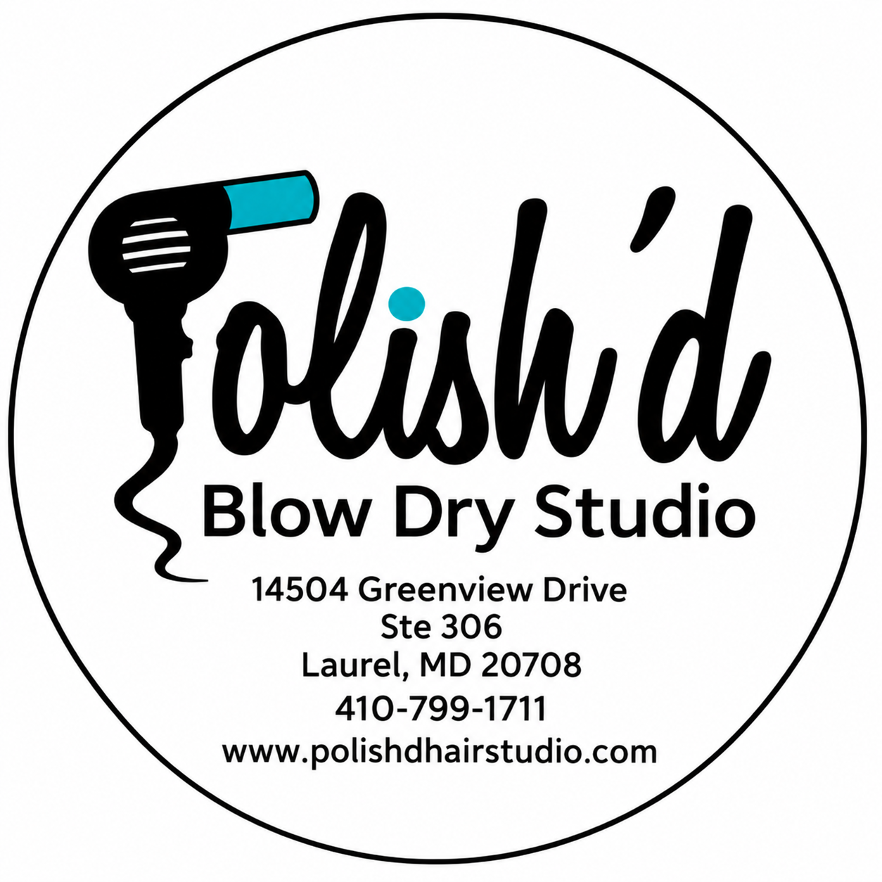 Polish'd Blowdry Studio logo